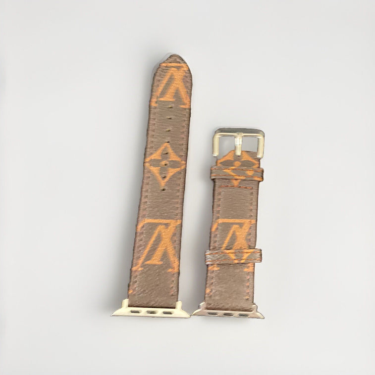 Repurposed LV Apple watch strap (Brown)